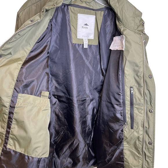 Roots Canada Mens Coat Quilted Sleek Champions Club Green Extra Large - Picture 9 of 13